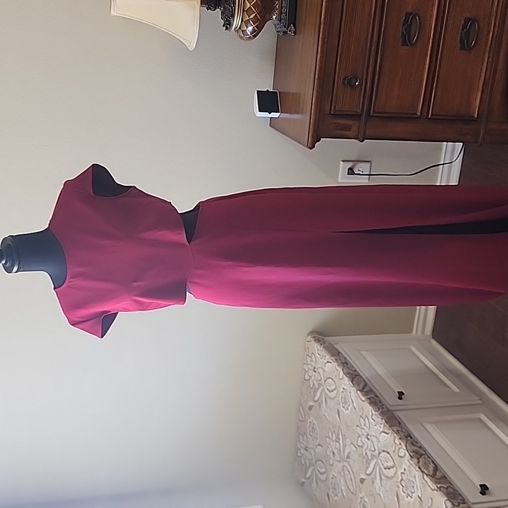 Ladies wine colored floor length dress from Lulus